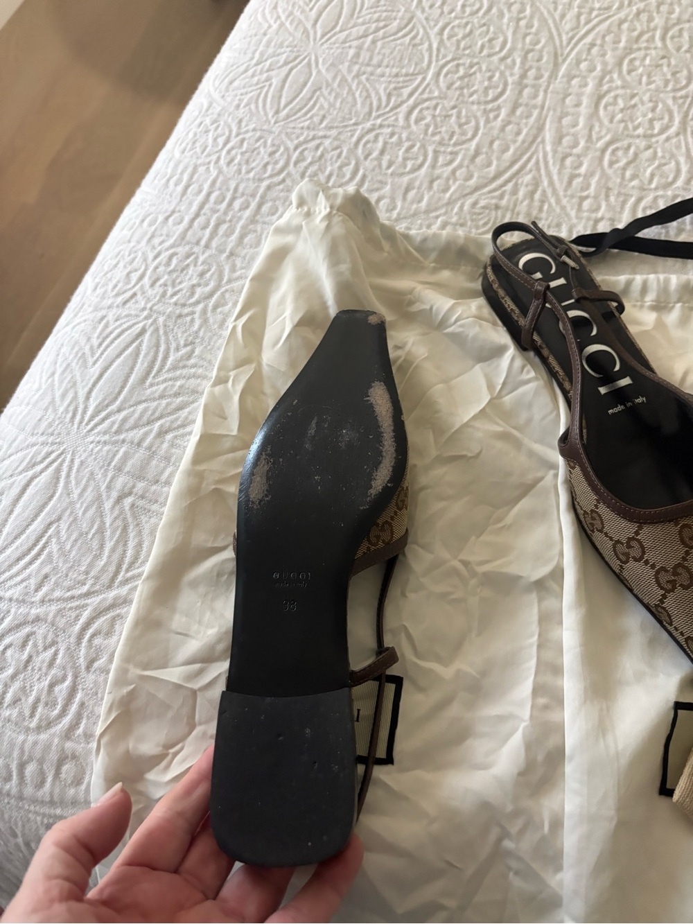 Gucci GG Monogram Slingback
flat, size 38 - Picture 3 of 7